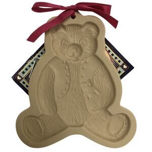 Vintage Brown Bag Cookie Art Baking Mold Teddy Bear 1984 with Recipe Book